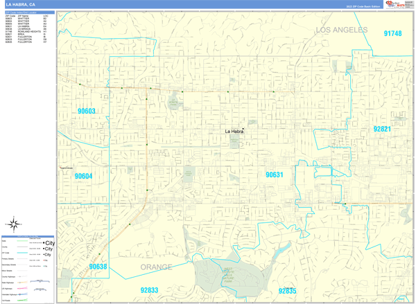 La Habra City Map Book Basic Style